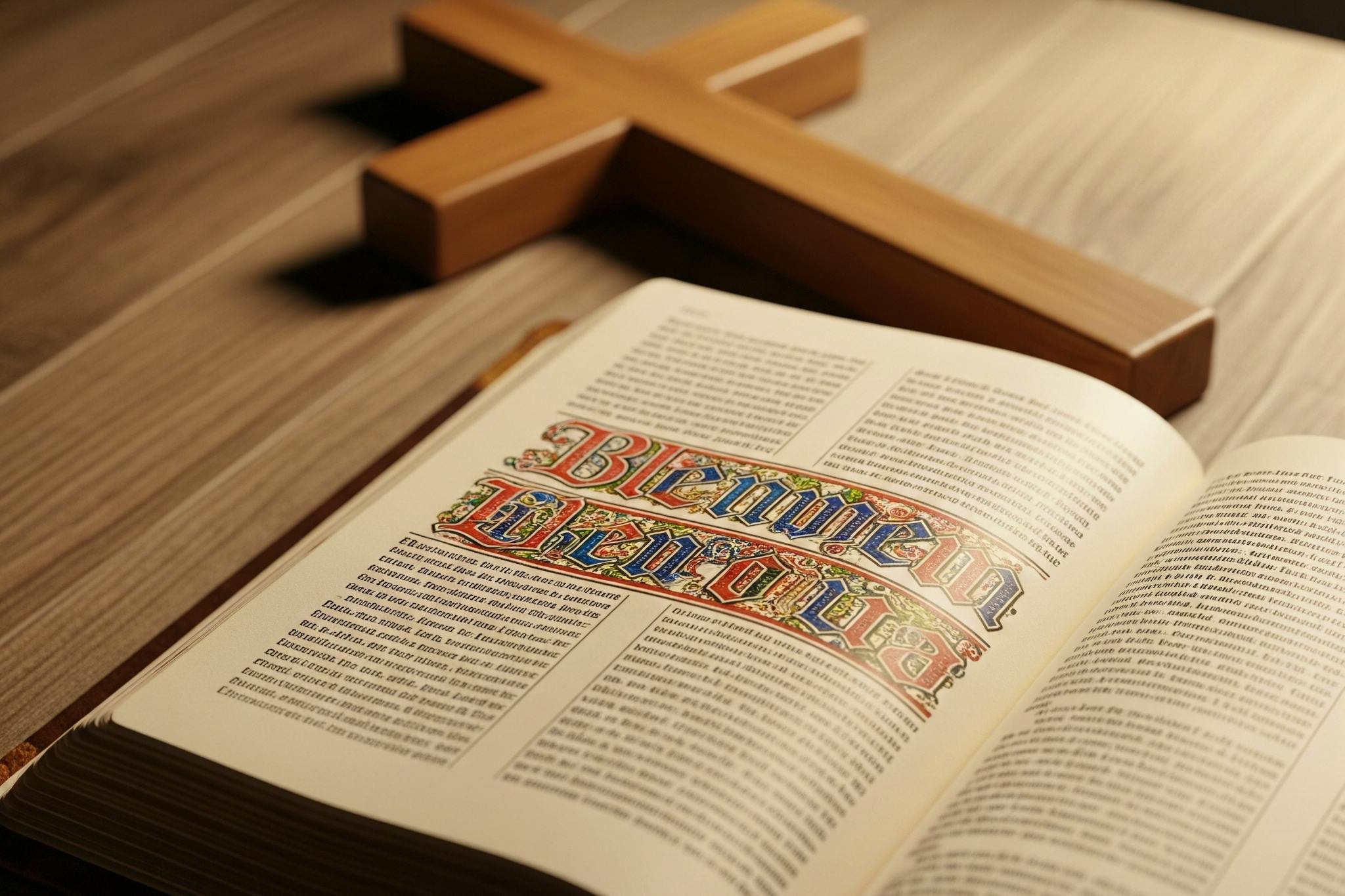 A cross and Bible
